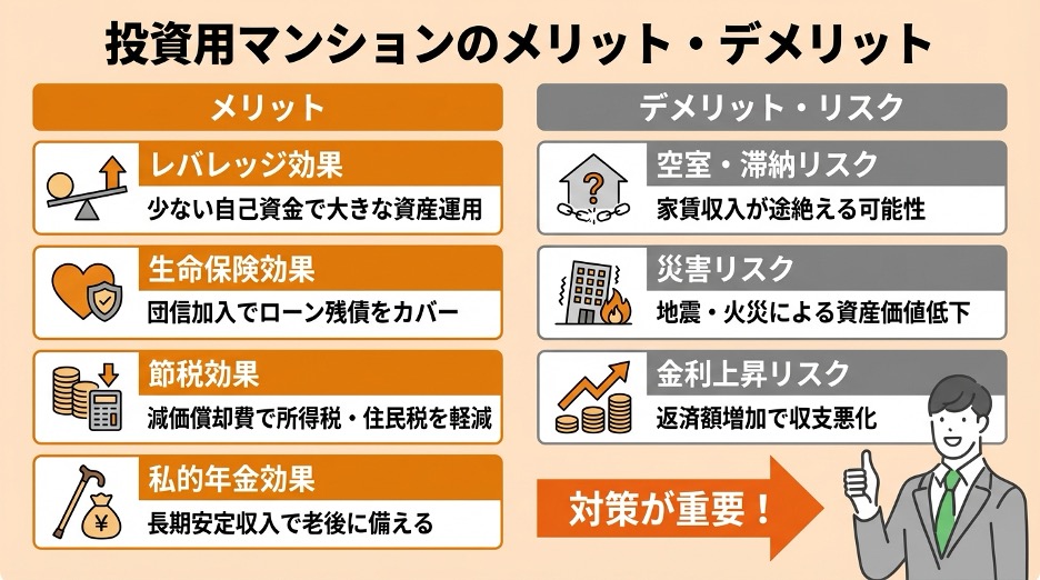 投資用マンションのメリット・デメリット【リスクとリターンの両面から解説】